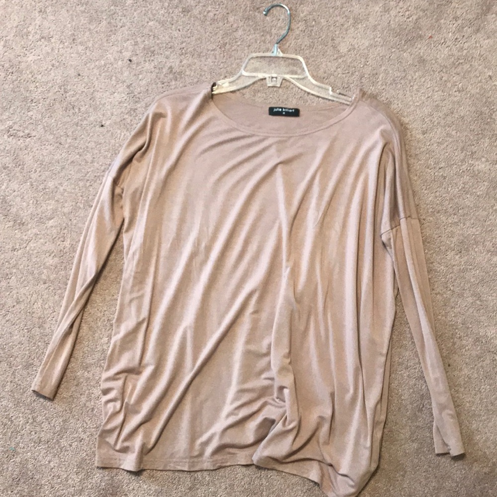 Julie Billiart taupe shirt